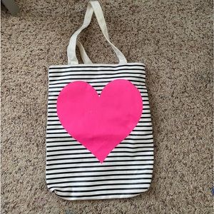Heart Stripes Tote Bag